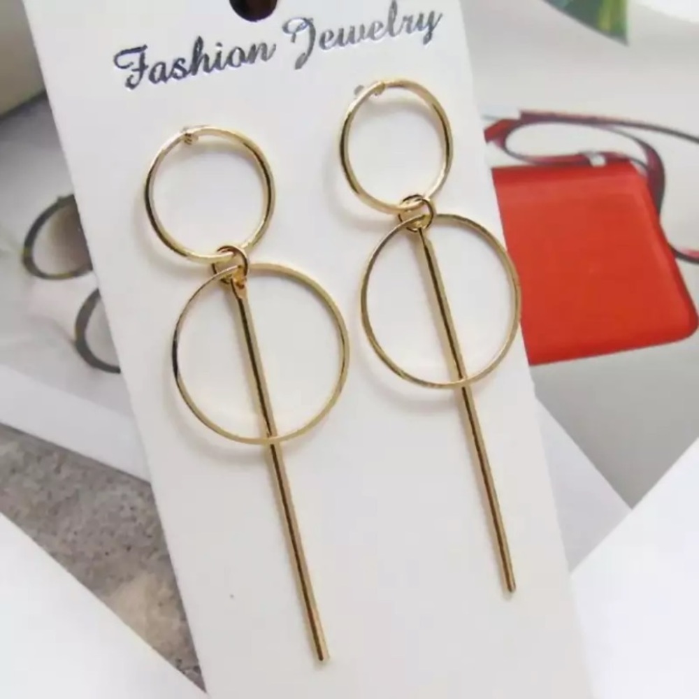 Unique Circle Bar Earrings 2 for $12 - Picture 5 of 11